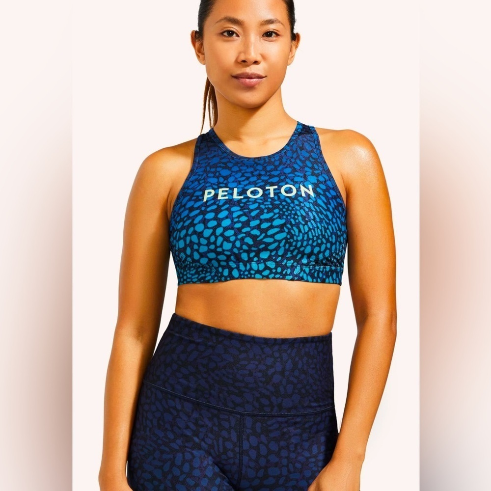 PELOTON High Neck Blue Kite Racerback Top (S)